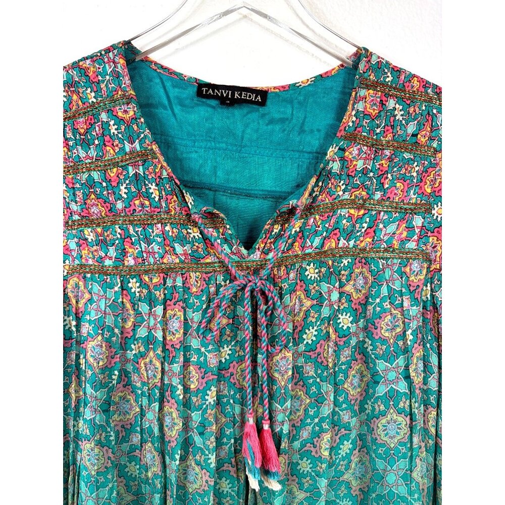Tanvi Kedia Bohemian Tassel Tunic Dress Festival Western Size S - Picture 9 of 16